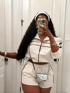 7 Colors New Fall Windbreaker Casual Two Pieces Shorts Set <b>Women's</b> Short Windproof <b>Jacket</b> Sets <b>Women</b> - Product Image 2