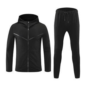 Ensemble Sportif 24SS Personnalisé avec Impression par Transfert Thermique – Veste à Capuche à Taille Élastique et Pantalon de Survêtement Droit pour l'Entraînement Sportif - Product Image 2