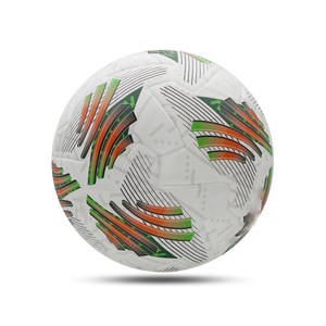 Balón de Fútbol de Cuero PU de Alta Calidad con Patrón Blanco, Verde y Naranja, a Bajo Precio, Ideal para Entrenamiento Oficial - Product Image 2