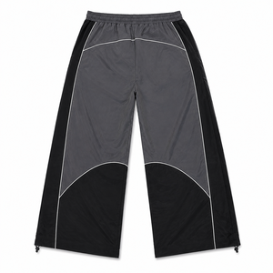 Men's Lightweight Polyester/Nylon Technical Track <b>Pants</b> Reflective <b>Line</b> Design Adjustable Hem Performance Outdoor Casual Wide - Product Image 2