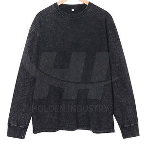 Sweat-shirt moderne à col rond en tissu doux, effet délavé, pour un style streetwear. - Product Image 2