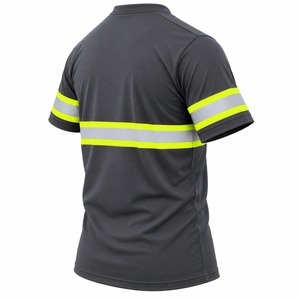 Camiseta de Seguridad de Alta Visibilidad Personalizada, Camiseta de Trabajo Reflectante de Manga Corta, Camiseta de Seguridad Personalizada para Hombre - Product Image 6