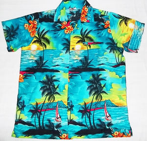 Chemises Hawaïennes Homme de Haute Qualité en Tissu Popeline, Imprimés Personnalisés Intégraux, Anti-Plis, Respirantes, Décontractées d'Été, Vente en Gros - Product Image 1