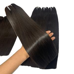 Extensiones de cabello humano vietnamita, mechones de pelo liso de hueso natural, doble estiramiento, moda - Product Image 1