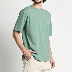 T-shirts décontractés en coton imprimé à manches courtes pour hommes et garçons, style uni, coupe ajustée, respirants, séchage rapide, prix de gros, OEM - Product Image 4