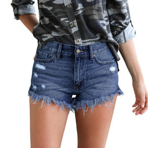 Women's Premium <b>Denim</b> Shorts High Waist Regular Fit Straight Casual Comfortable Cotton <b>Stretch</b> Fabric OEM ODM Apparel - Product Image 6
