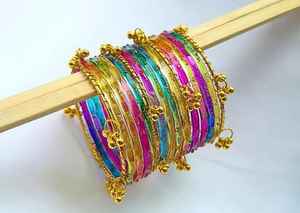 Elegant Color Events Wear Kashmiri Chudiyan <b>Sets</b> New Design Pakistani & Indian Fashion Punjabi Culture Wear Shiny <b>Bangles</b> <b>Set</b> - Product Image 4