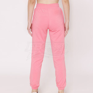 Custom Logo Mid Waist Women's Casual <b>Trousers</b> 100% Cotton Breathable Eco-Friendly High Quality <b>Drawstring</b> Closure Wholesale - Product Image 4