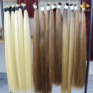Extensions de cheveux bruns moyens en vrac, lisses, double épaisseur, cheveux humains vierges vietnamiens, sans trame, vente en gros - Product Image 5