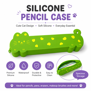 HauHaw Cat – trousse à crayons avec fermeture éclair, imperméable, pour l'école, le bureau, facile à nettoyer, multi-usages, pour papeterie de voyage - Product Image 4