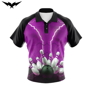Jersey de Boliche Unisex con Cierre de 1/4, Diseño Personalizado para Hombre, Camiseta Deportiva Polo, Jerseys de Boliche Personalizados al por Mayor, Manga Corta - Product Image 5