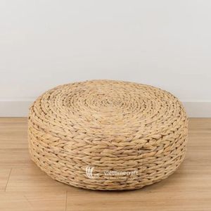 Puf Bohemio de Jacinto de Agua, Cojín Cuadrado para Suelo, Otomana Tejida Multifuncional para Sala de Estar, Dormitorio, Balcón y Decoración - Product Image 2