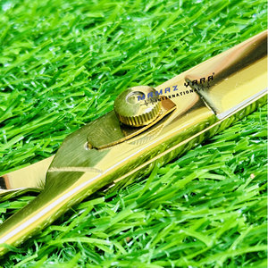 Ciseaux de coiffure professionnels plaqués or en acier inoxydable à pointe fine pour stylistes et coiffeurs - Product Image 4