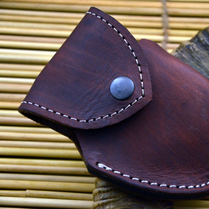 Couteau de chasse impérial en acier Damas, lame pied-de-mouche, manche en corne, OEM disponible - Product Image 3
