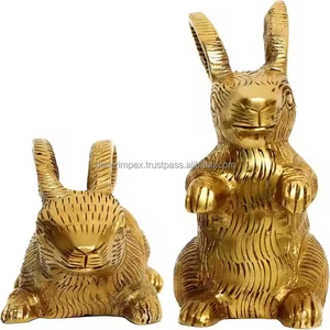 Sculpture moderne en or Décoration de table Pièce maîtresse pour les fêtes et les vacances Cadeau motif animal par Decor impex - Product Image 4