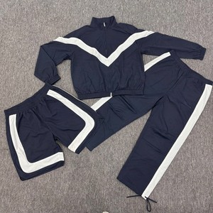 Conjunto Deportivo Vintage para Hombre con Capucha, Chaqueta con Cierre y Pantalones, Transpirable, de Secado Rápido, Sin Costuras, 100% Poliéster, Otoño - Product Image 4