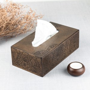Boîte à mouchoirs classique en bois de noyer avec fonction de remplissage facile pour salon et bureau - Product Image 6