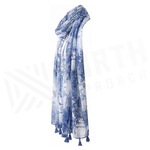 Women's Long <b>Silk</b> <b>Scarf</b> Floral Print Elegant Multi-Functional Fashion Accessory All Seasons - Product Image 4
