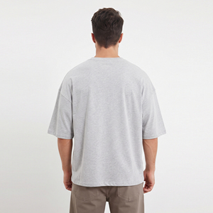 เสื้อยืดคอกลมทรงบ็อกซี่โอเวอร์ไซส์สำหรับผู้ชาย ผ้าฝ้าย 100% แขนสั้น ทรงหลวม พิมพ์ลาย น้ำหนักเบา เหมาะสำหรับฤดูร้อน ทรงไหล่ตก - Product Image 2
