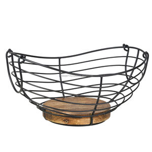 Compre cesta decorativa de frutas de hierro en línea para mesa de comedor de cocina centro de mesa elegante solución de almacenamiento para el hogar - Product Image 4
