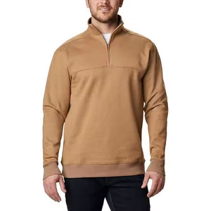 เสื้อสเวตเชิ้ตแขนยาว ระบายอากาศได้ดี ซิปครึ่งตัว ผ้าฟลีซสำหรับฤดูหนาว ผ้าฝ้าย 100% ทรงปกติ สไตล์ลำลอง สำหรับผู้ชาย ขายส่ง - Product Image 1