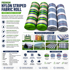 <b>Waterproof</b> Nylon Striped Nonwoven <b>Fabric</b> Roll Heavy Duty <b>for</b> Bags Tarpaulins Outdoor Use Boys & Girls Anti-static Anti-Odor - Product Image 6