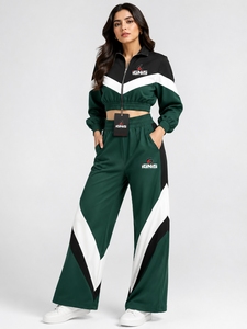 Chándal para mujer, ropa de entrenamiento suave y elástica, chaqueta y pantalones a juego para correr, caminar, sesiones de gimnasio y recreación al aire libre - Product Image 1