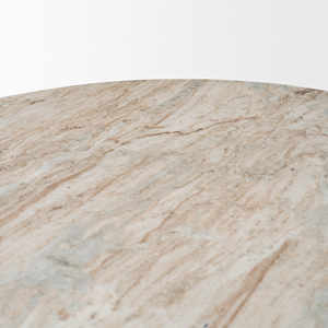 Sawar Toronto <b>Round</b> Shape Marble Top With Swirl Pedestal Base Luxury Villa Hotel Kitchen Natural Grain New <b>Modern</b> <b>Dining</b> <b>Table</b> - Product Image 4