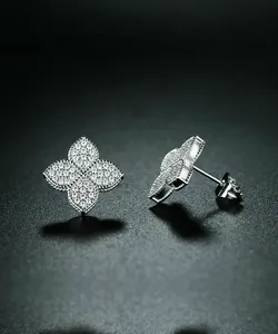 2 Ct Round Cut Simulated Diamond Women's <b>Stud</b> <b>Earrings</b> In 14K White Gold Plated - Product Image 4