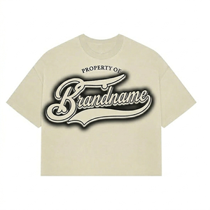 โรงงานผลิตเสื้อยืดคอกลมผู้ชายผ้าฝ้าย 100% คุณภาพดี พิมพ์ลายสกรีนได้ตามต้องการ น้ำหนัก 220 GSM เสื้อยืดสีพื้นแบบเรียบ - Product Image 3
