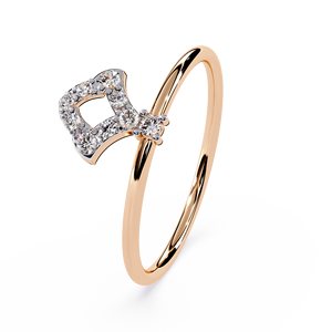 Anillo minimalista de oro macizo de 10k, 14k, 18k con diamante de corte redondo para mujer, ideal para regalo, compromiso, aniversario, boda - Product Image 5