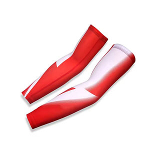 Manchons de bras sportifs/de football/de motard bicolores personnalisables multicolores - Haute qualité 100% polyester légers et respirants unisexe - Product Image 4