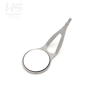 Espejo Bucal Dental de Doble Cara con Certificación CE, Acero Inoxidable, Vástago Simple, Manual, Superficie Frontal con Recubrimiento de Rodio - Product Image 1