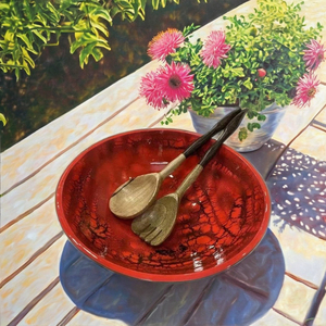 Ensemble de saladiers en bois poli avec impression émail naturel moderne, couleur personnalisée, emballage carton, vaisselle écologique et durable - Product Image 1