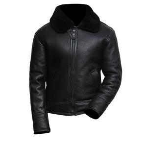 Blouson aviateur vintage B3 en peau de mouton pour homme, veste bomber décontractée en cuir véritable, style aviateur R.A.F, écologique et respirant - Product Image 4