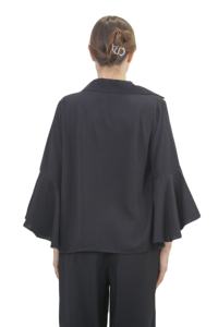 2025 conjunto de mujeres musulmanas modestas Blusa de manga doble Sudadera larga suave transpirable Casual primavera rayón cuello en V camisa pijama - Product Image 2