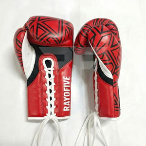 ถุงมือชกมวยแบบสั่งทำขายส่ง หนังไมโครไฟเบอร์ ถุงมือชกมวย MMA แบบผูกเชือกสำหรับมืออาชีพ - Product Image 2