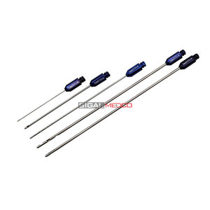 Juego de Cánulas para Liposucción de 5 Piezas, Sistema de Cánulas Luer Lock Profesional, Adaptador de Transferencia de 2 mm, Acero Inoxidable de Alta Calidad, Manual, CE - Product Image 5