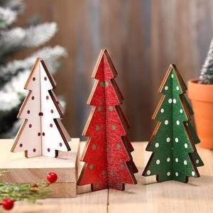 Premium High Quality Handmade Wooden Modern Personalized 3-Piece Ball Ornaments Set Wholesale Holiday Home Decor Festive - Product Image 2