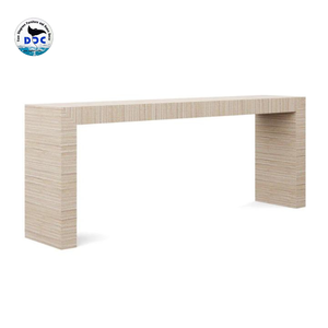 Mesa Consola Moderna de MDF con Efecto Piel de Cangrejo, con Almacenamiento, Color Personalizado, Estantes Flotantes, Ideal para Apartamentos, Villas, Dormitorios, Escuelas y Comedores - Product Image 4