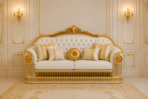 Premium European Style Solid Wood Carved Living Room Furniture Buy Classic Gold And White Sofa With Center <b>Table</b> For Home/Villas - Product Image 2