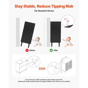 Mobiletto in Rattan con Ripiani Regolabili e 2 Ante Magnetiche, Credenza Decorativa con Gambe in Legno per Soggiorno - Product Image 6