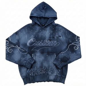 Nouveau pull à capuche vierge 2026 pour homme, design personnalisé, vintage, délavé à l'acide, 100% coton, molleton bouclette lourd - Product Image 1