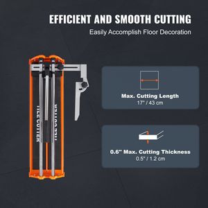 Taglierina Manuale per Piastrelle in Ceramica e Porcellana da 17 Pollici con Ruota di Taglio in Carburo di Tungsteno, Posizionamento a Infrarossi e Funzioni Antiscivolo - Product Image 2