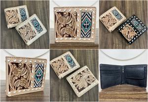 Factory Wholesale Crazy Bifold Genuine <b>Leather</b> <b>Wallet</b> Simple Vintage Style Handmade Tooled Cowhide <b>Leather</b> <b>Men</b> <b>Wallet</b> for Unisex - Product Image 3