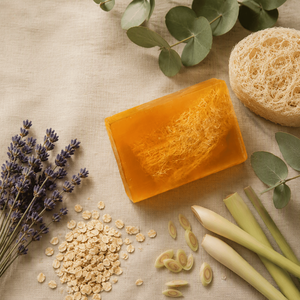 Savon en barre naturel et médicinal à la citronnelle et au loofah pour adultes - Savon de bain éclaircissant fait main - Product Image 6