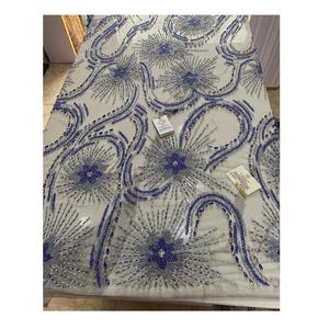 ผ้าลูกไม้ปักลายฉลุดีไซน์เนอร์ปี 2026 ประดับด้วยลูกปัดและเลื่อม สำหรับชุดราตรีหรูหรา ขายเป็นหลา ราคาขายส่ง - Product Image 2