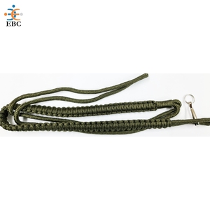Custom Silk Cord Cotton <b>Lanyard</b> Viscose <b>Polyester</b> Uniform Whistle with Metal Hook Yellow Scarlet White Parade Shoulder Cords - Product Image 1