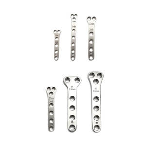 Placas Veterinarias de Acero Inoxidable para Implantes de 2.0mm/2.4/3.5mm con 2+4 Orificios, Placas de Bloqueo en T de Acero Inoxidable, Placa de Bloqueo con Orificios Redondos - Product Image 1