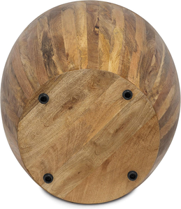 Handmade Mango <b>Wood</b> Drum Coffee <b>Table</b> <b>Round</b> Wooden Accent <b>Table</b> for Living Room Office <b>Dining</b> Room Rustic Home Furniture - Product Image 3